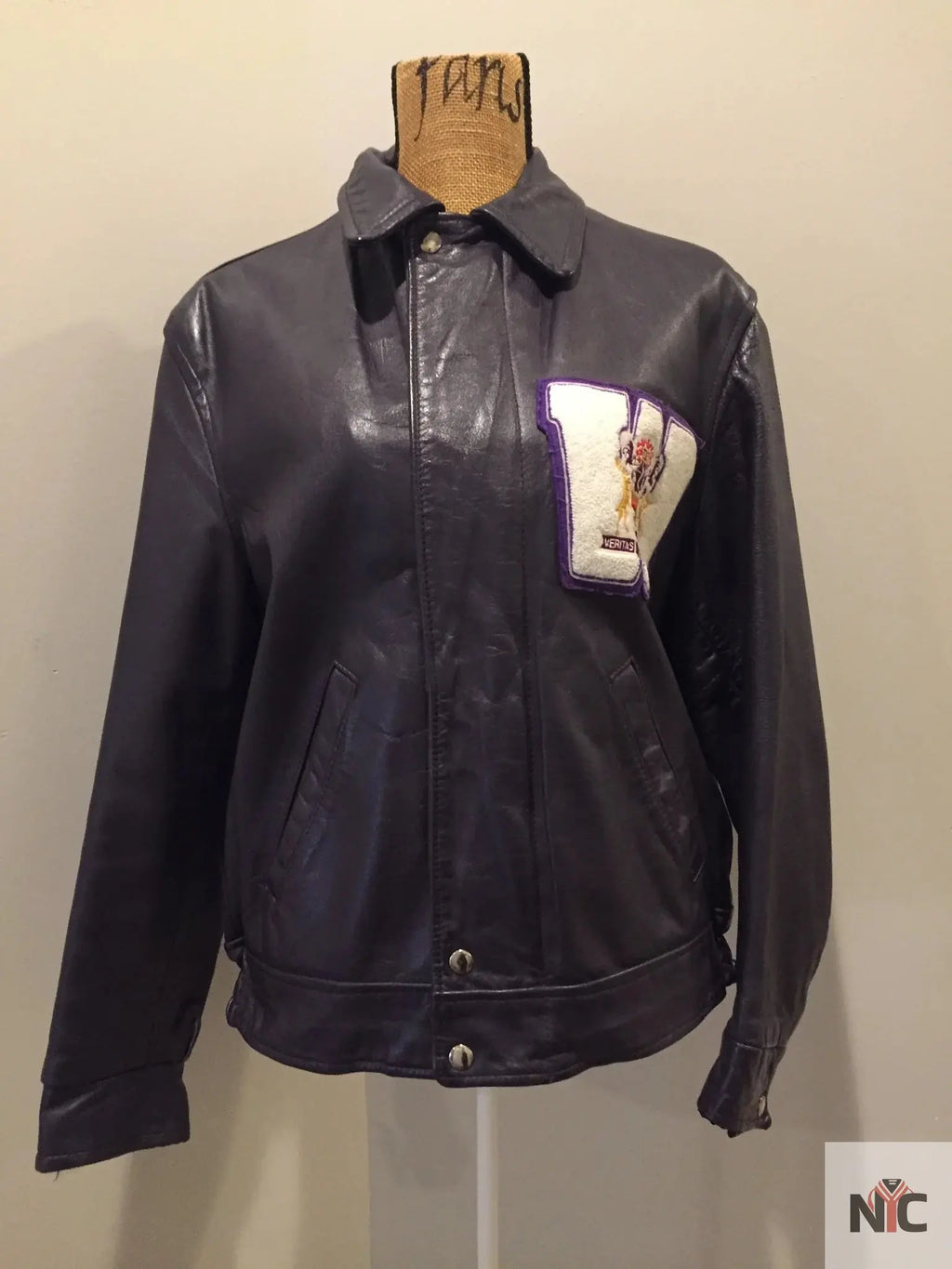 Vintage Western University Purple Varsity Jacket Clanton Jacket