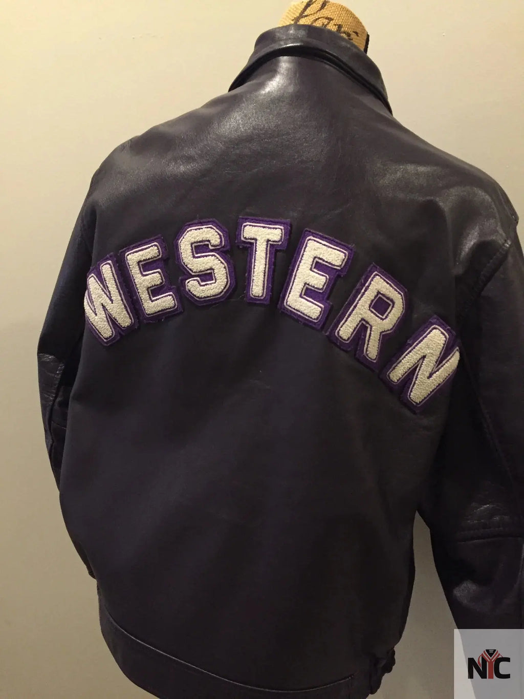 Vintage Western University Purple Varsity Jacket Clanton Jacket