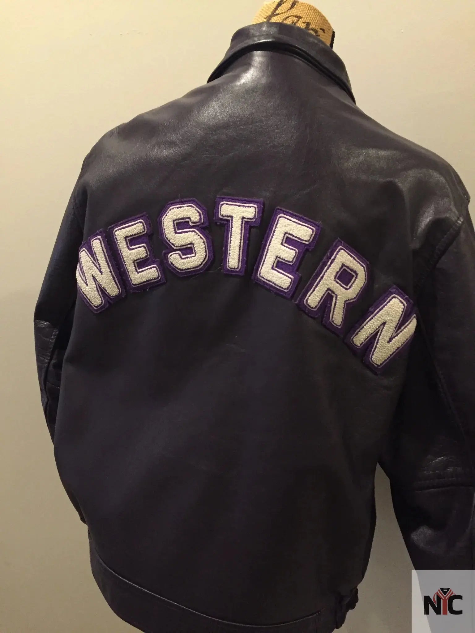 Vintage Western University Purple Varsity Jacket Clanton Jacket