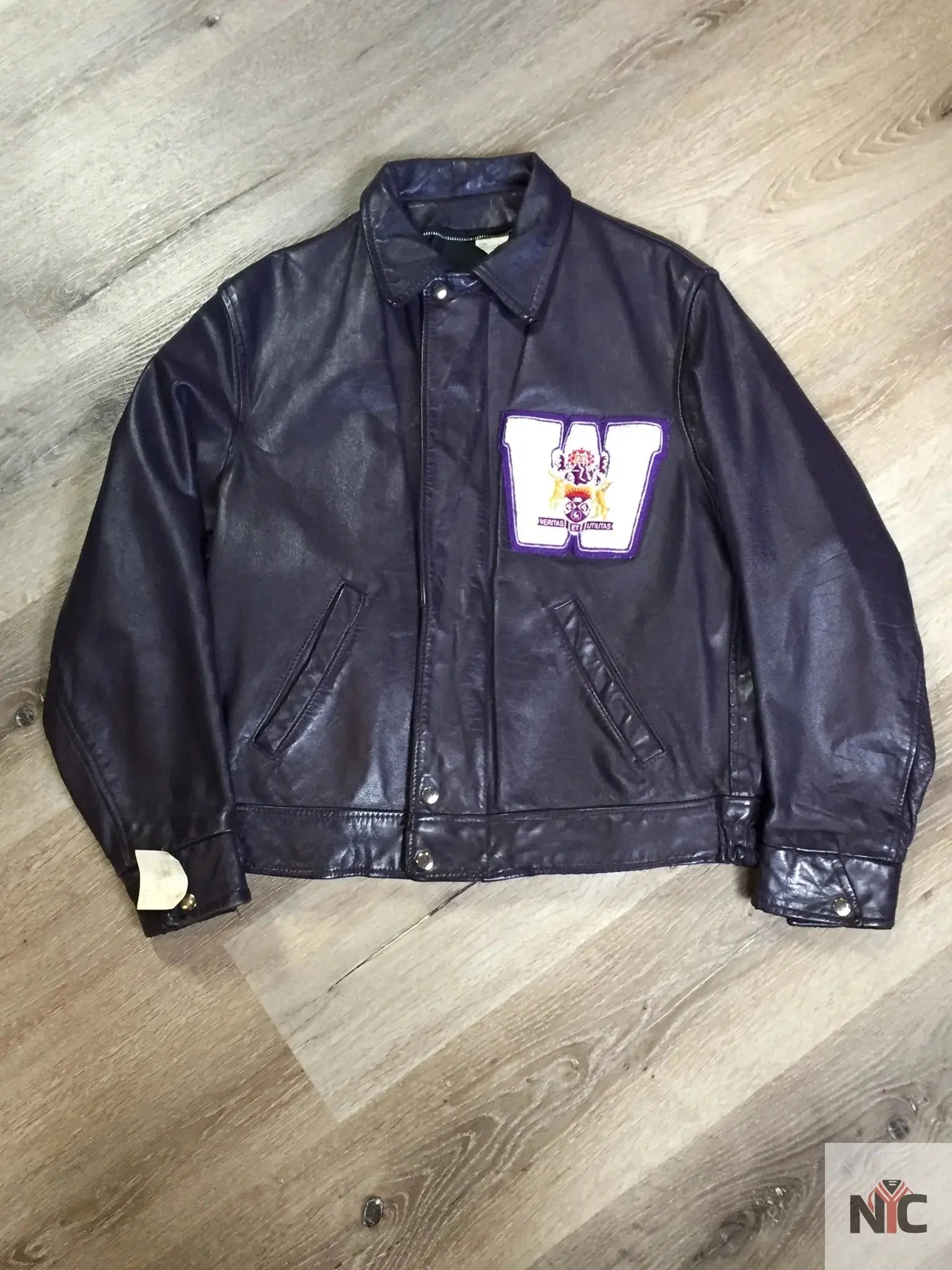 Vintage Western University Purple Varsity Jacket Clanton Jacket