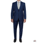 Vollmer Men's Blue Peak Lapel Three Piece Suit Clanton Jacket