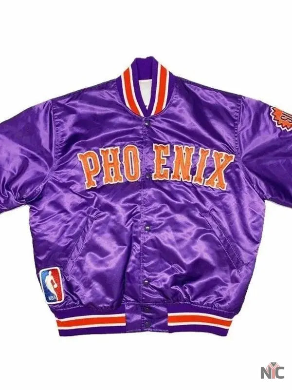 Vtg Rare NBA Phoenix Suns Starter Satin Jacket Clanton Jacket