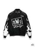 WCW New World Order Black Bomber Jacket Clanton Jacket