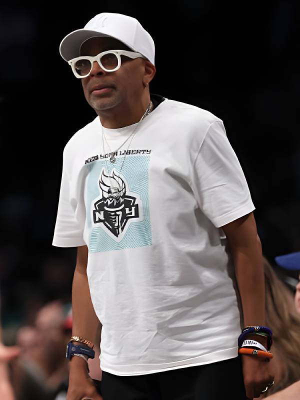 WNBA playoffs Mercury vs Liberty Spike Lee White Shirt USA Jackets