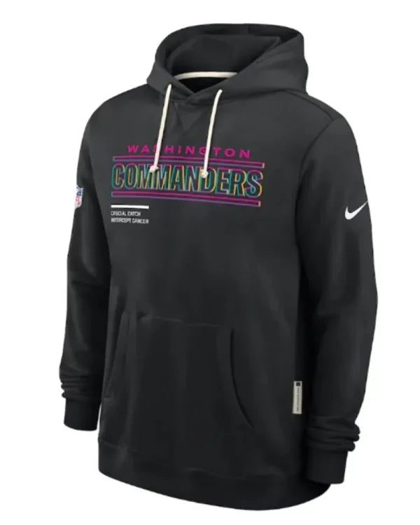 Washington Commanders Black 2025 Crucial Catch Hoodie