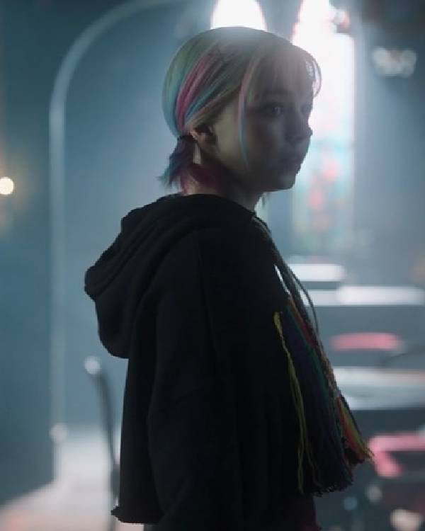 Wednesday Emma Myers Embroidered Cropped HoodieWednesday Emma Myers Embroidered Cropped Hoodie USA Jackets