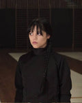 Wednesday Jenna Ortega Neck Cropped Black Shirt USA Jackets