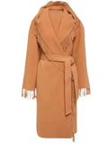 Wednesday Isadora Capri Brown Fringe Coat