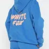 White Fox Blue Oversized Hoodie