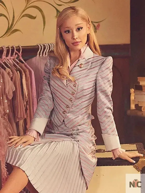 Wicked 2024 Ariana Grande Glinda Blazer Clanton Jacket