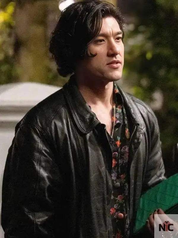 Will Sharpe Too Much S01 Black Leather Jacket Clanton Jacket