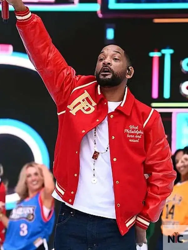 Will Smith Summertime Ball Red Varsity Jacket Clanton Jacket