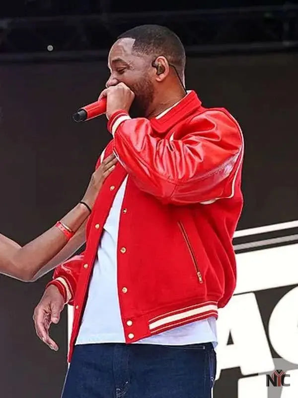Will Smith Summertime Ball Red Varsity Jacket Clanton Jacket
