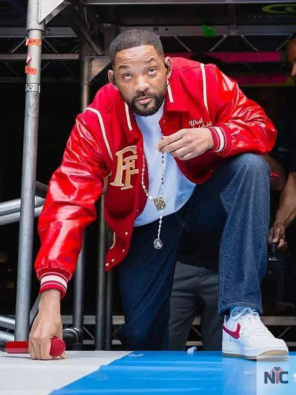 Will Smith Summertime Ball Red Varsity Jacket Clanton Jacket