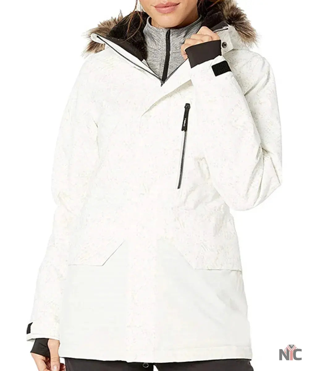 Winter in Vail Lacey Chabert White Parka Clanton Jacket