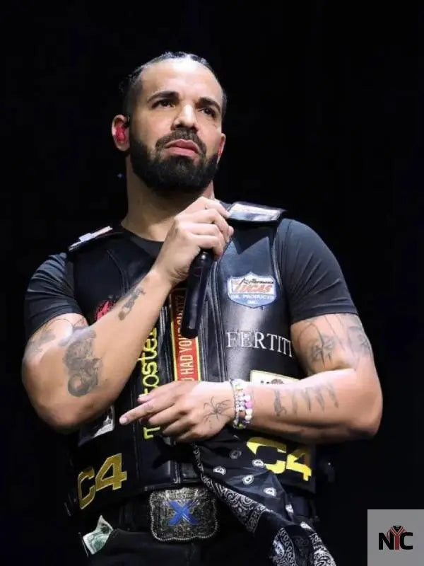 Wireless Festival 2025 Drake Black Vest Clanton Jacket