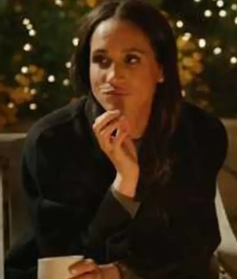 With Love Meghan S02 Meghan Markle Black Belted Coat