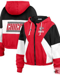 Women’s Wear By Erin Andrews Red & Black Kansas City Chiefs Color Block Jacket Clanton Jacket