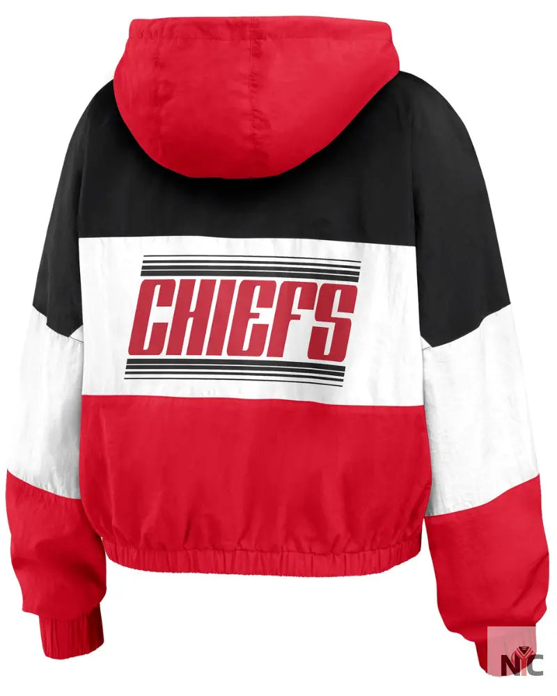 Women’s Wear By Erin Andrews Red & Black Kansas City Chiefs Color Block Jacket Clanton Jacket