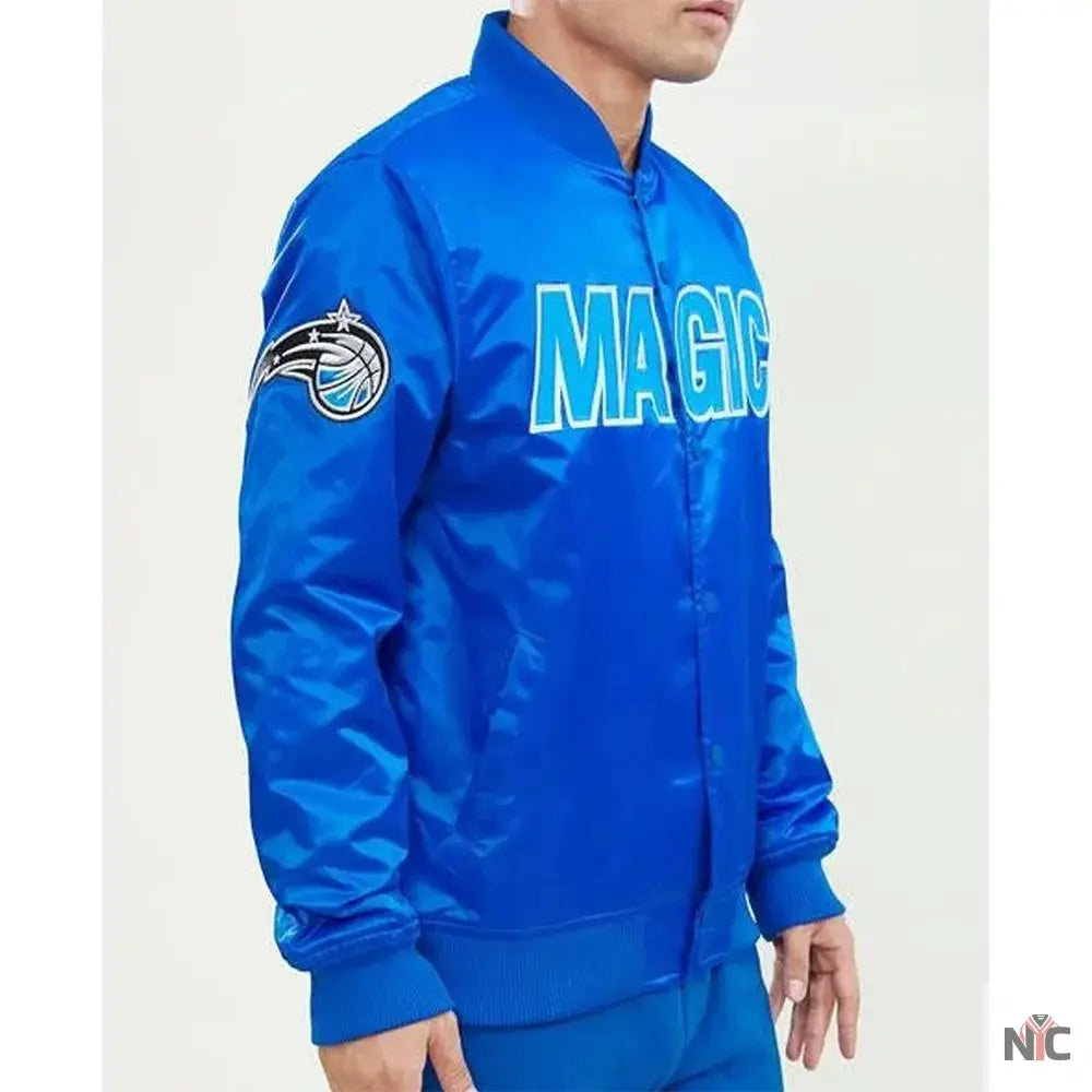 Wordmark Orlando Magic Royal Satin Jacket Clanton Jacket