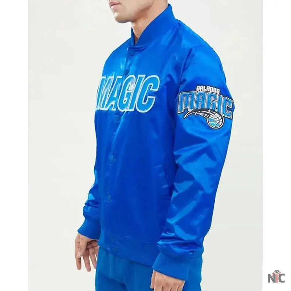 Wordmark Orlando Magic Royal Satin Jacket Clanton Jacket