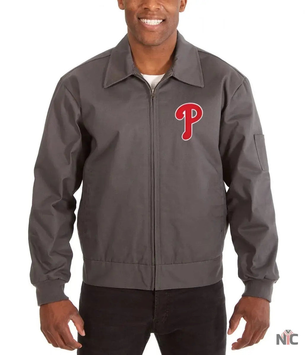 Workwear Philadelphia Phillies Grey Jacket Clanton Jacket