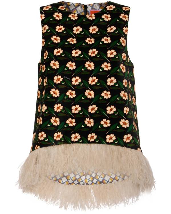 Loot Maya Rudolph Floral Printed Fringe Top
