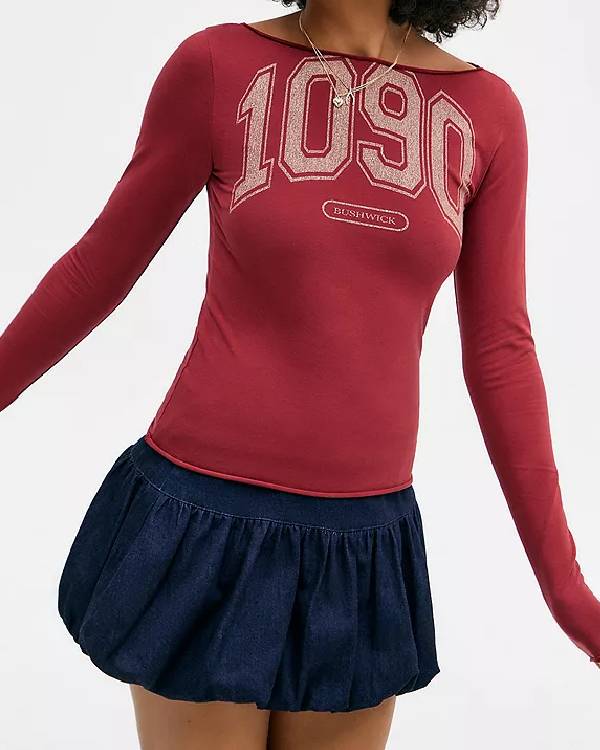 Daddy Issues S02 Aimee Lou Wood Red Off Shoulder Top