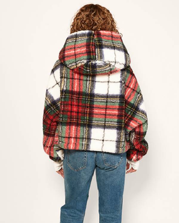 Today Jill Martin Plaid Sherpa Jacket