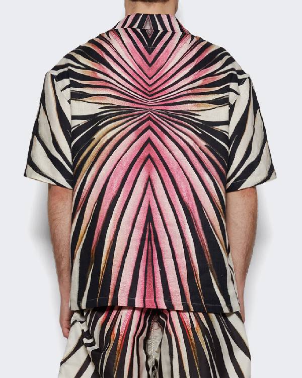 E! News Travis Kelce Pink Printed Shirt Clanton Jacket