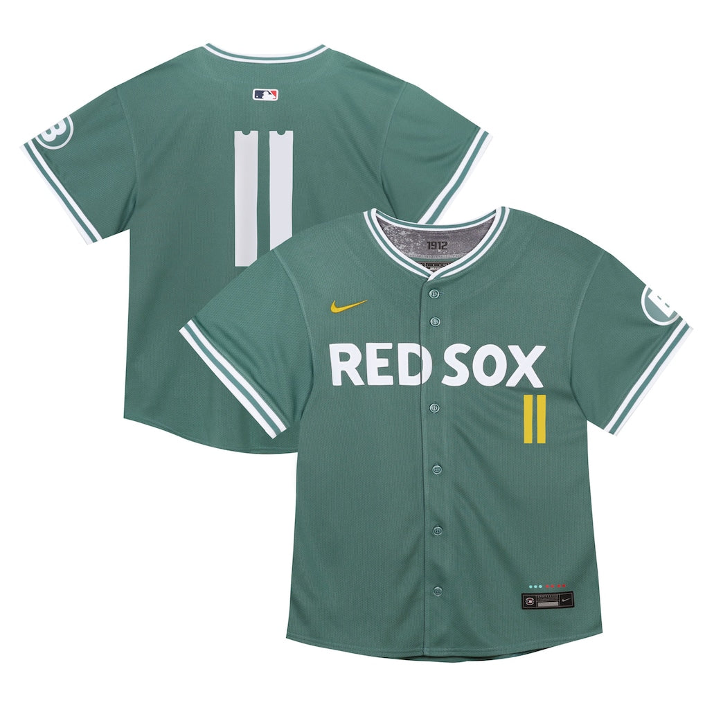Infant Boston Red Sox Rafael Devers Nike Green 2025 City Connect Limited Player Jersey Kansas Jacket