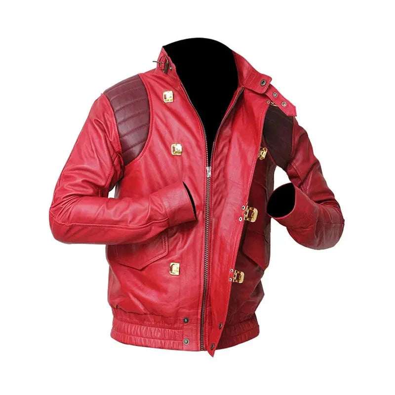 Men’s Akira Kaneda Red Leather Jacket Clanton Jacket
