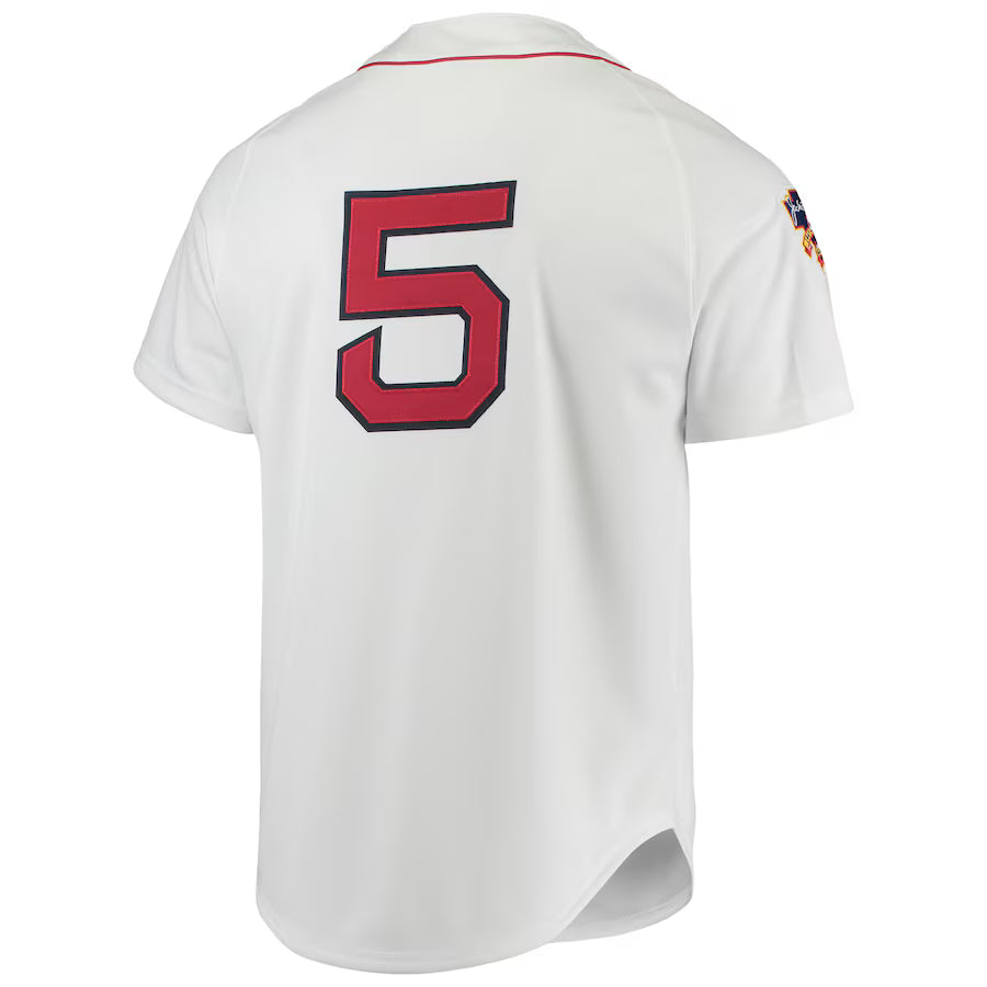 Men's Boston Red Sox Nomar Garciaparra Mitchell & Ness White 1997 Cooperstown Collection Authentic Jersey Kansas Jacket