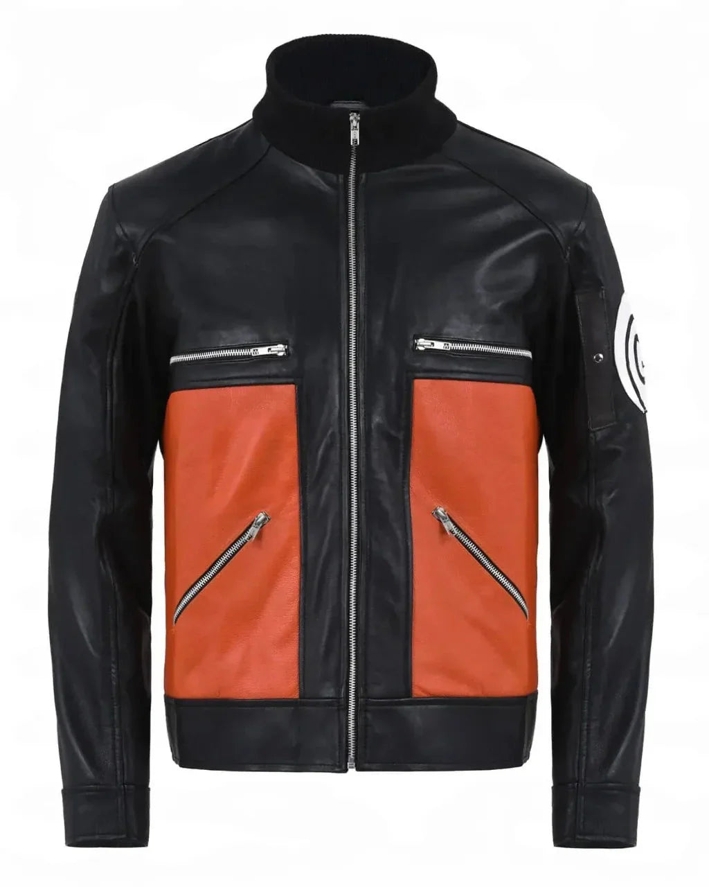 Men’s Naruto Shippuden Black and Orange Jacket Clanton Jacket