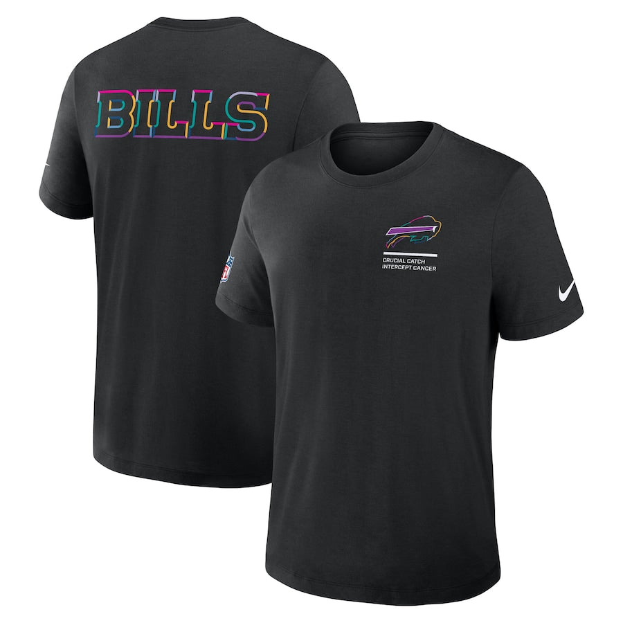 Buffalo Bills Nike Black 2025 NFL Crucial Catch Tri-Blend Dri-FIT T-Shirt Trendy Layer