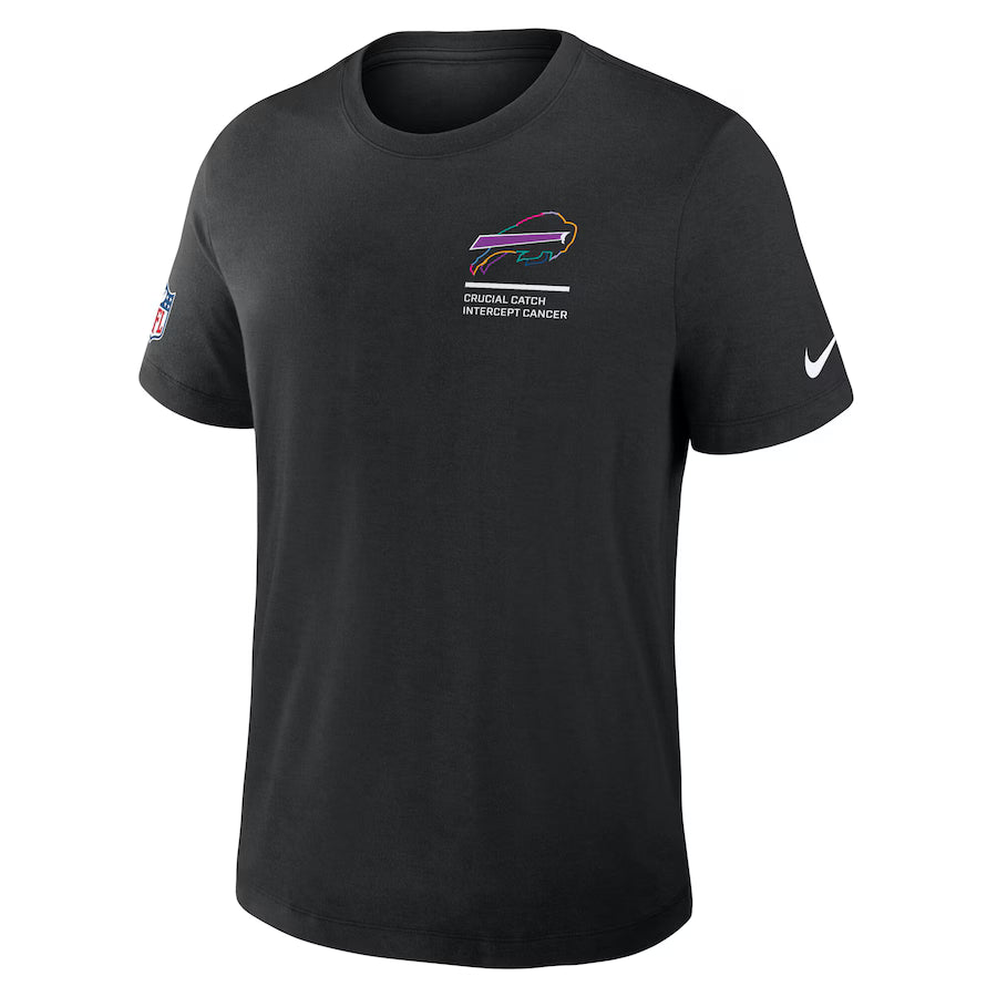 Buffalo Bills Nike Black 2025 NFL Crucial Catch Tri-Blend Dri-FIT T-Shirt Trendy Layer