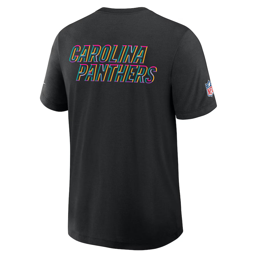 Carolina Panthers Nike Black 2025 NFL Crucial Catch Tri-Blend Dri-FIT T-Shirt Trendy Layer