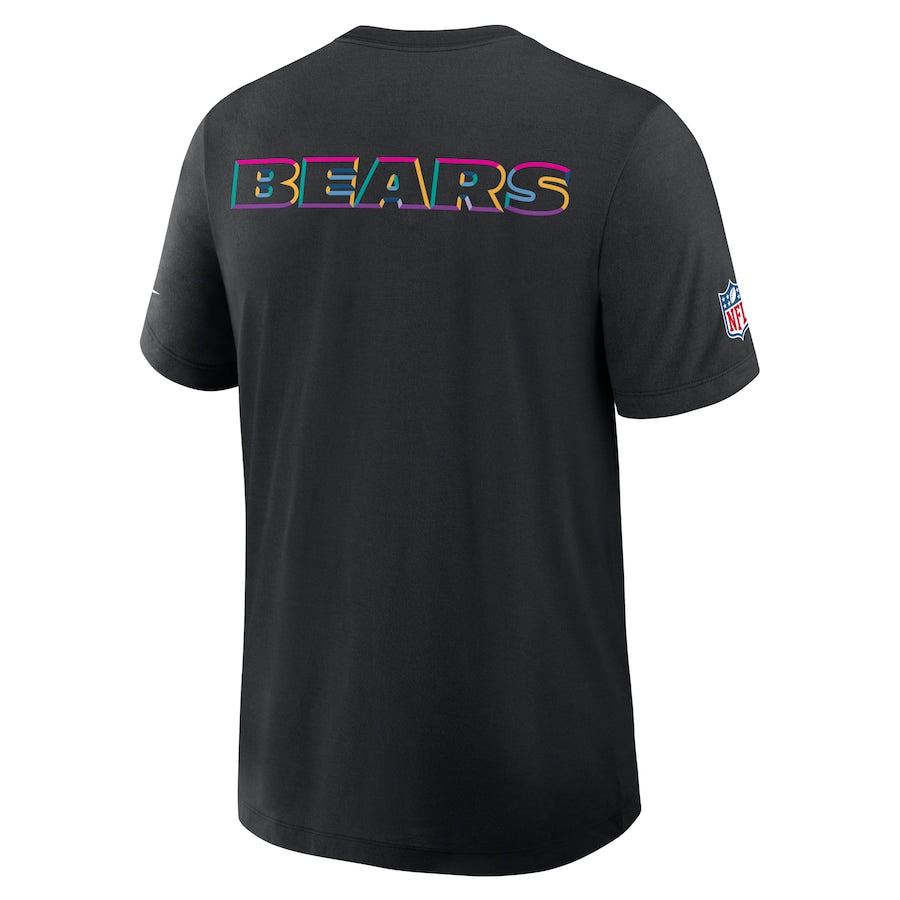 Chicago Bears Nike Black 2025 NFL Crucial Catch Tri-Blend Dri-FIT T-Shirt Trendy Layer