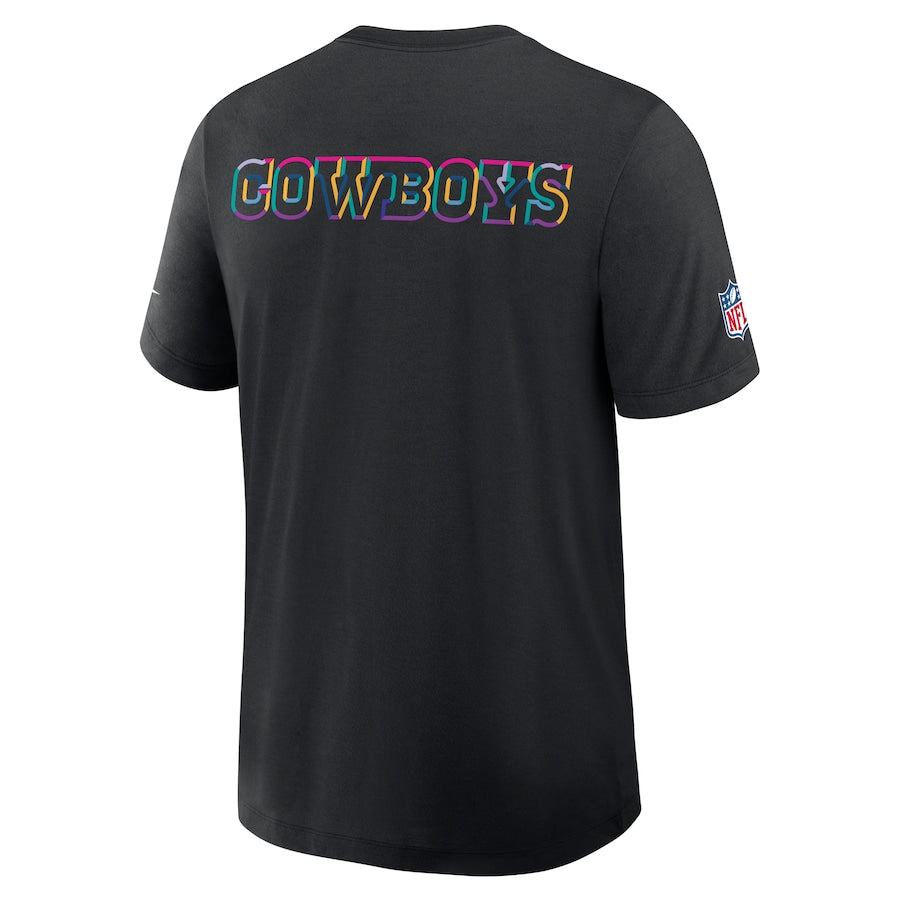 Dallas Cowboys Nike Black 2025 NFL Crucial Catch Tri-Blend Dri-FIT T-Shirt Trendy Layer