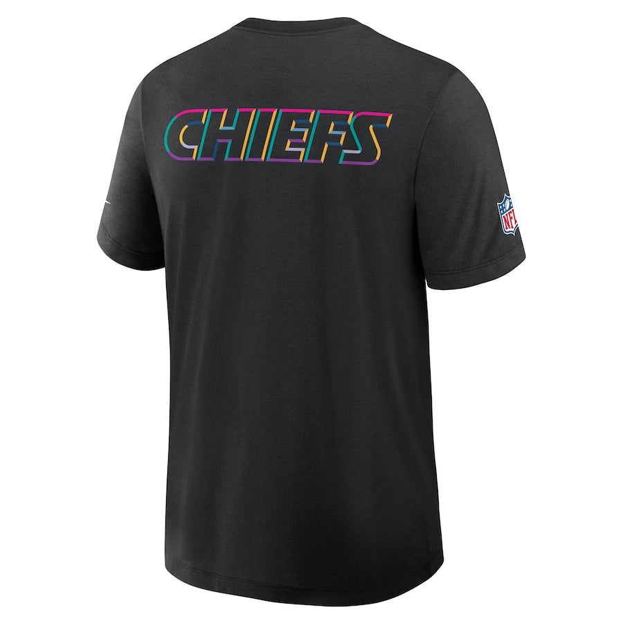 Kansas City Chiefs Nike Black 2025 NFL Crucial Catch Tri-Blend Dri-FIT T-Shirt Trendy Layer