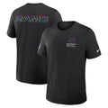 Los Angeles Rams Nike Black 2025 NFL Crucial Catch Tri-Blend Dri-FIT T-Shirt Trendy Layer