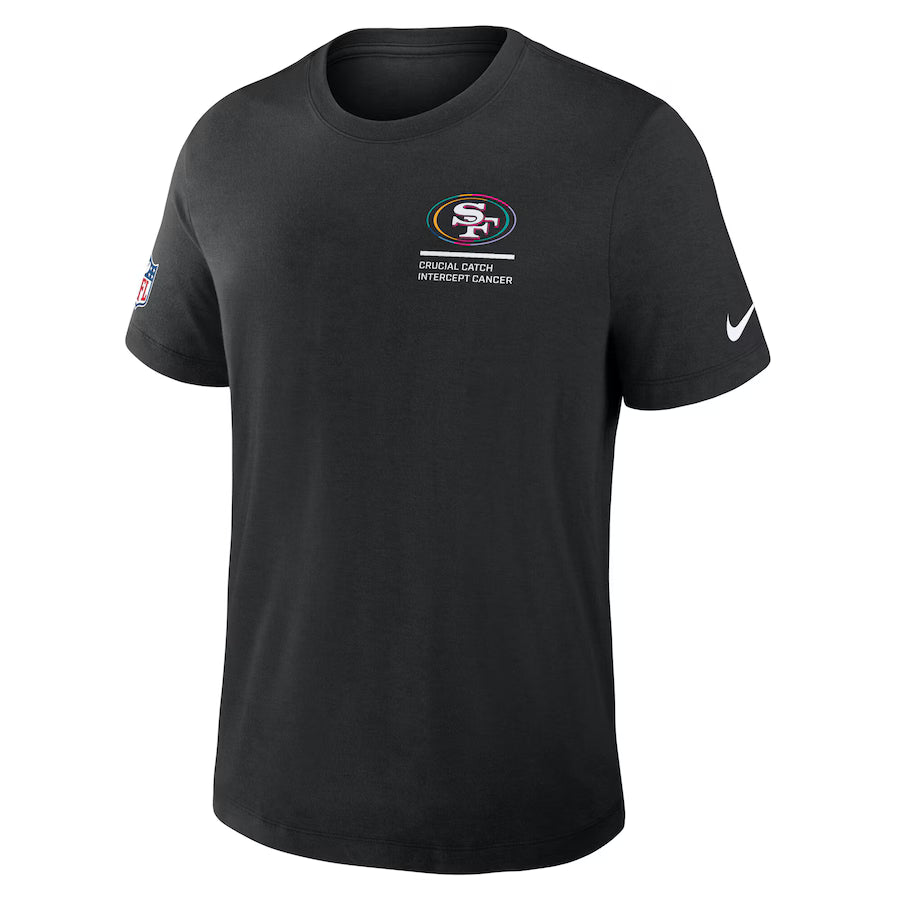 San Francisco 49ers Nike Black 2025 NFL Crucial Catch Tri-Blend Dri-FIT T-Shirt Trendy Layer
