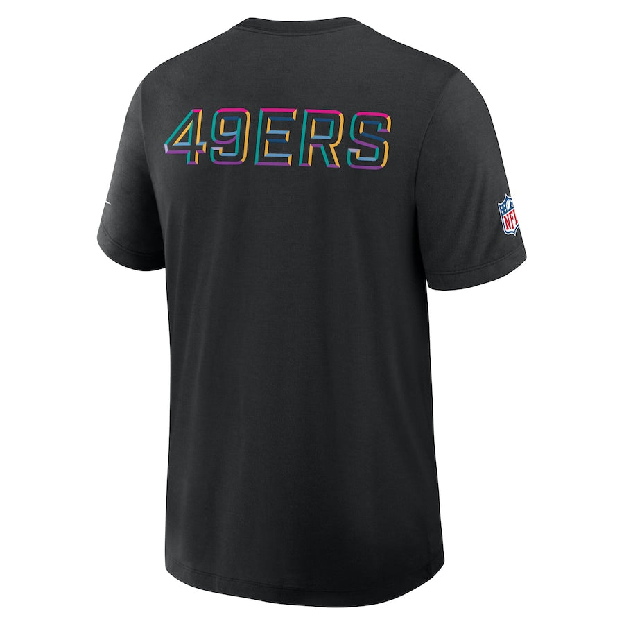 San Francisco 49ers Nike Black 2025 NFL Crucial Catch Tri-Blend Dri-FIT T-Shirt Trendy Layer