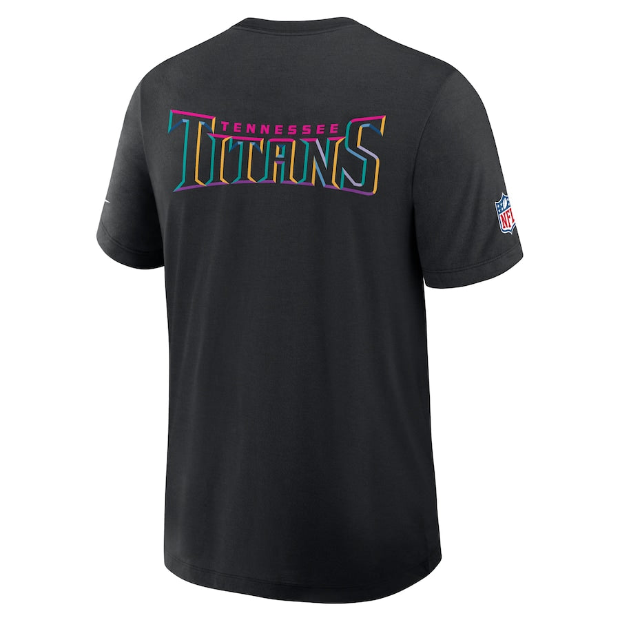 Tennessee Titans Nike Black 2025 NFL Crucial Catch Tri-Blend Dri-FIT T-Shirt Trendy Layer