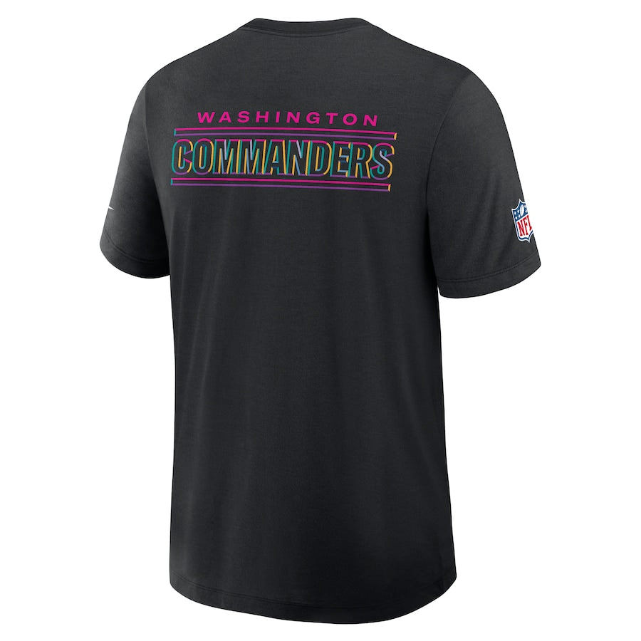 Washington Commanders Nike Black 2025 NFL Crucial Catch Tri-Blend Dri-FIT T-Shirt Trendy Layer