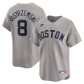 Men's Boston Red Sox Carl Yastrzemski Nike Gray Throwback Cooperstown Collection Limited Jersey Kansas Jacket