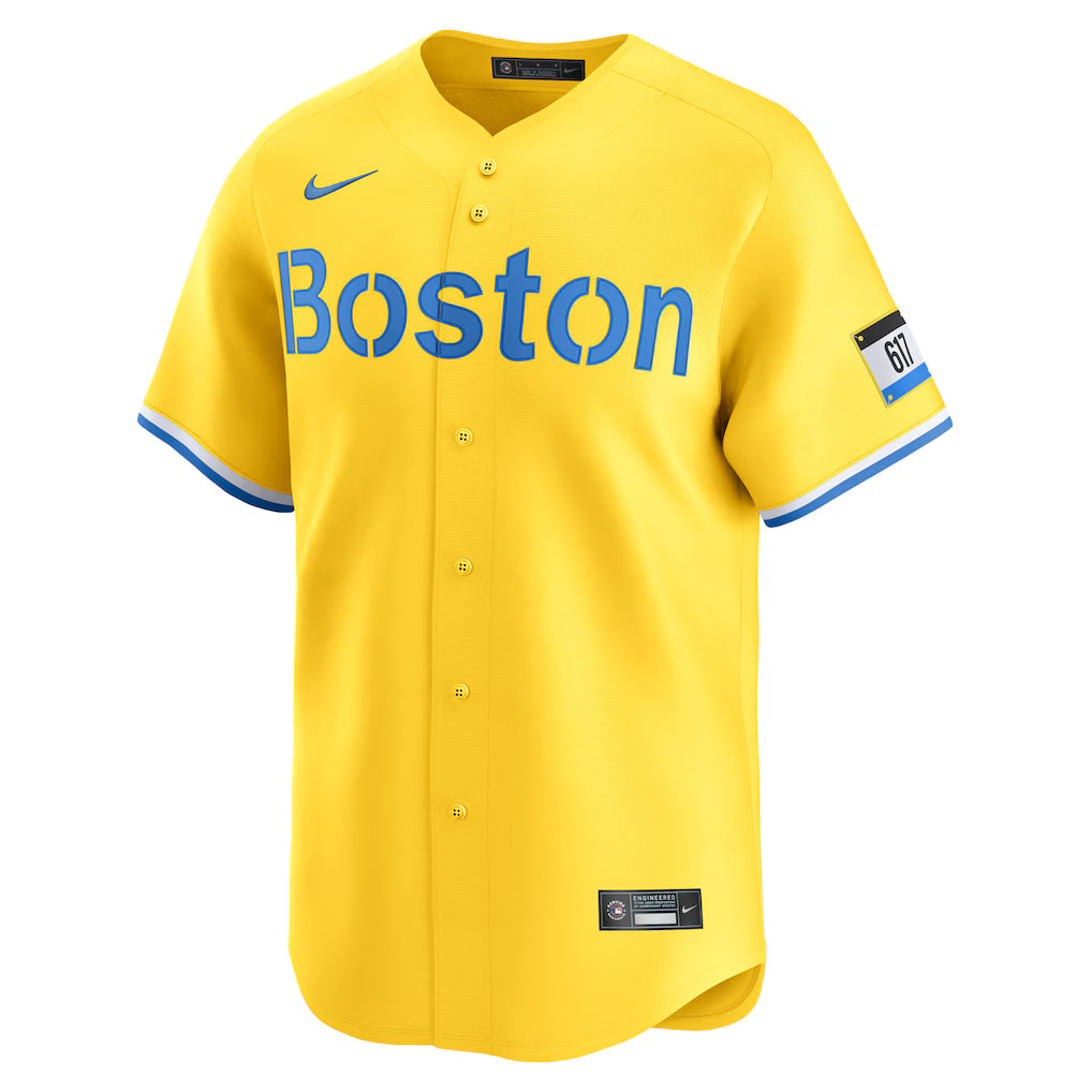 Men's Boston Red Sox David Ortiz Nike Gold City Connect Retired Player Jersey Kansas Jacket
