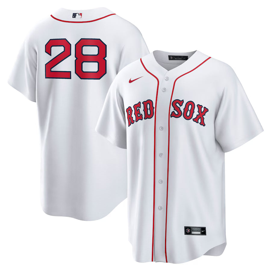 Men's Boston Red Sox Kristian Campbell Nike White Home Replica Jersey Kansas Jacket