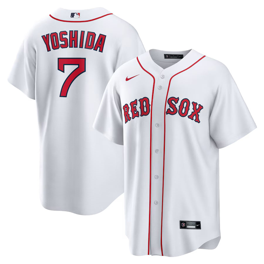 Men's Boston Red Sox Masataka Yoshida Nike White Replica Player Jersey Kansas Jacket