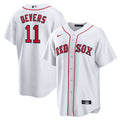 Men's Boston Red Sox Rafael Devers Nike White Home Replica Jersey Kansas Jacket